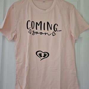 Pink 'Coming Soon' Graphic T-Shirt